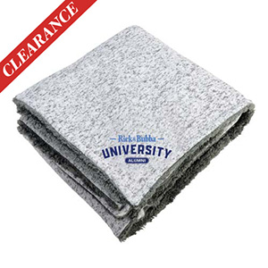 Heathered Cool Gray Knit Blanket w/ Sherpa Lining Thumbnail