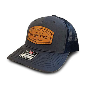 Richardson Five Panel Trucker with Leather Patch Thumbnail
