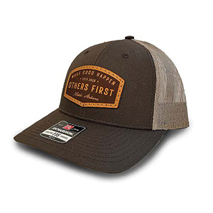 Richardson Low Profile Trucker with Leather Patch Thumbnail
