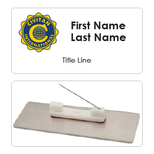 Civitan Club Name Tag - 2 line Thumbnail