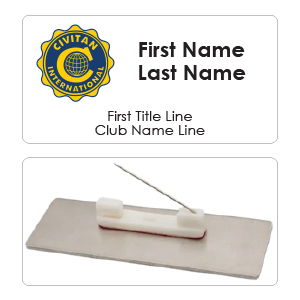 Civitan Club Name Tag - 3 line Thumbnail