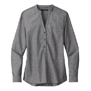 Port Authority® Ladies Long Sleeve Chambray Easy Care Shirt / Thumbnail