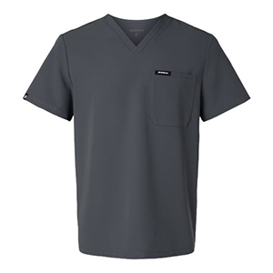 Jaanuu Men's 1-Pocket Scrub V-Neck Top / Thumbnail