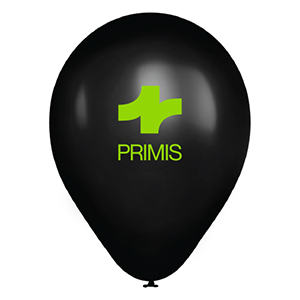9" Lime Black Latex Balloon Thumbnail