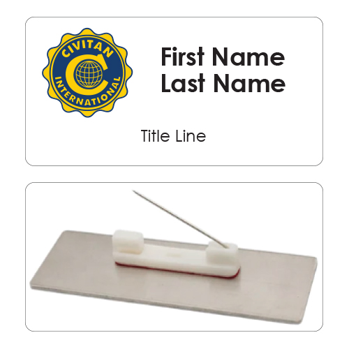 Civitan Club Name Tag - 2 line Image
