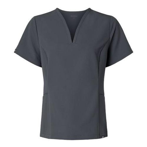 Jaanuu Women's Fit & Flare Scrub V-Neck Top Image