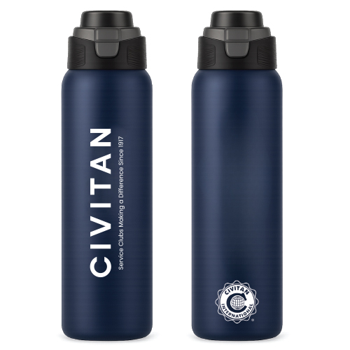 28 oz 2 in 1 Stainless Steel Water Bottle - Navy Image