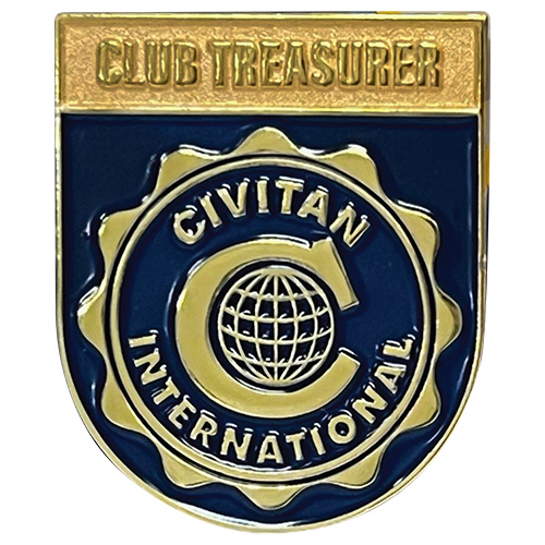 Civitan Club Treasurer Lapel Pin Image