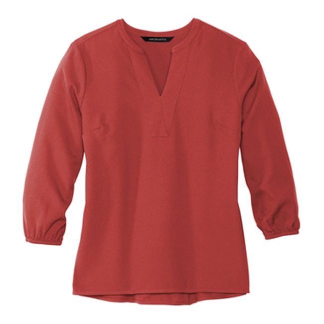 Mercer+Mettle Women's Stretch Crepe 3/4-Sleeve Blouse Image