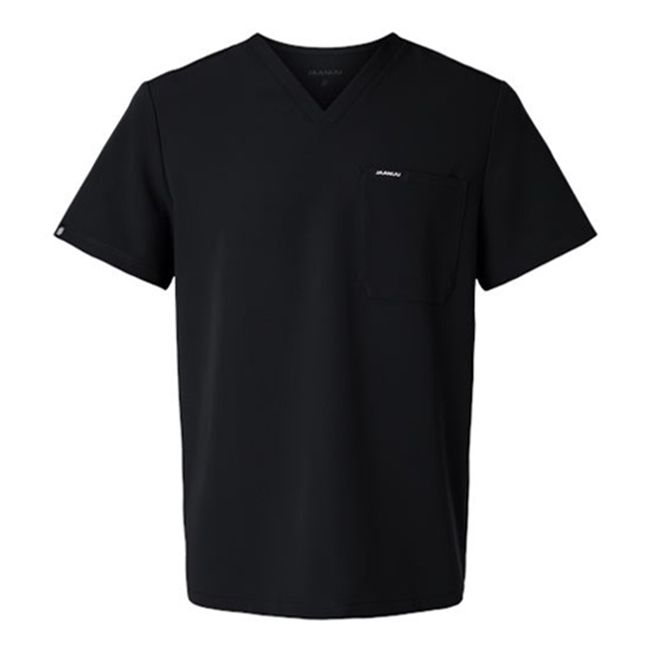 Jaanuu Men's 1-Pocket Scrub V-Neck Top Image