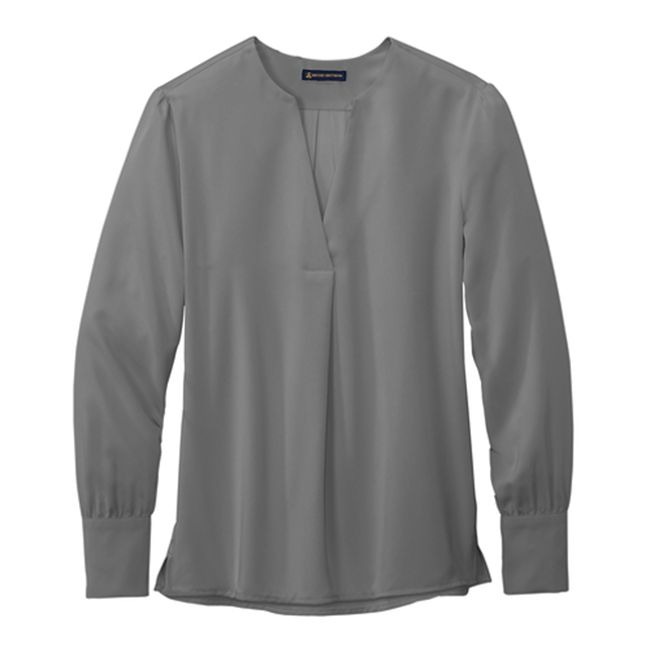 Brooks Brothers Open-Neck Satin Blouse