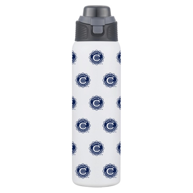 28 oz 2 in 1 Stainless Steel Water Bottle - White Image